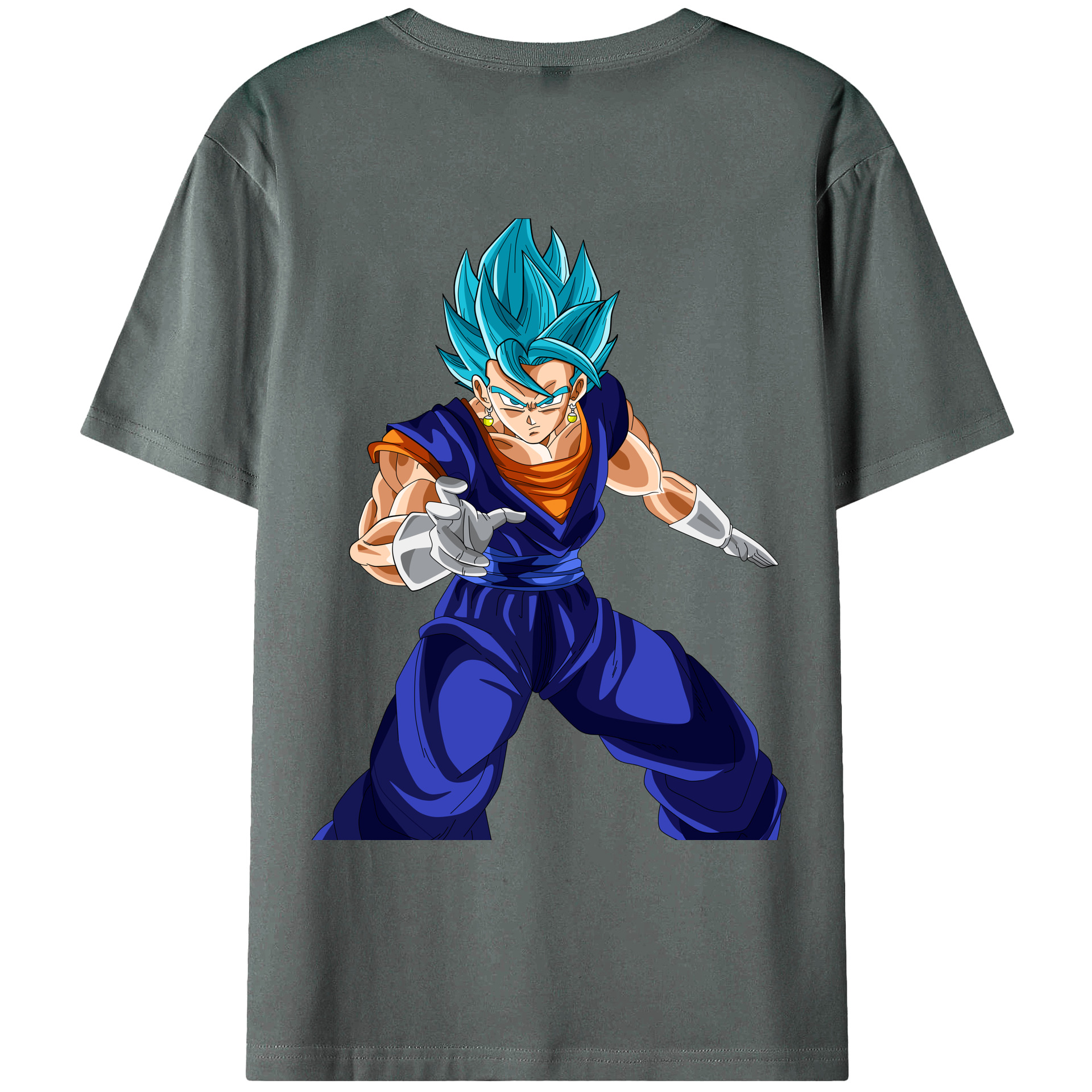 （画像用） ドラゴンボール ベジット DRAGON BALL Vegetto 綿100％ メンズ半袖Tシャツ（バックプリント） 通気性